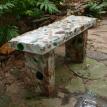 Rock & glass bench